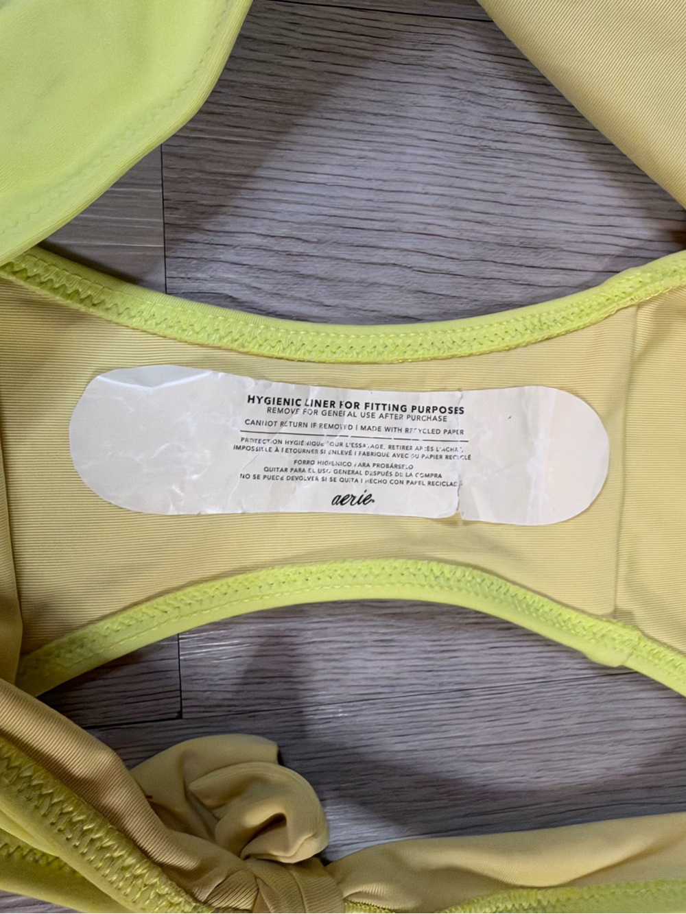 Aerie light lime green tie side Solid Bikini Swim Bottom Regular Size M nwot - Picture 4 of 5